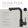 Lenz OLINA FLEX Küchenarmatur Schwarz-matt – L-Auslauf, Produktbild-Vorschau 4