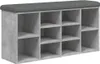A shoe bench with multiple compartments and a padded top. Náhled obrázku produktu