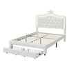 INONEFT Lit princesse 140x200 cm, lit pour enfant, lit Voir les images du produit 9