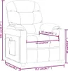 A line drawing of a recliner chair with dimensions indicated by purple lines and text. Náhled obrázku produktu