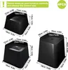 A collage of images showing furniture risers with various dimensions labeled. Produktbild-Vorschau