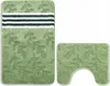Badteppich Set 2-tlg. Oliv - Badezimmer Teppich Rutschfest Produktbild-Vorschau 3