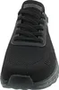 A close-up, front-facing view of a black Skechers BOBS Sport Squad Chaos sneaker. Anteprima dell’immagine prodotto
