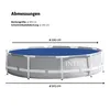 Rundes Opblasbares Schwimmbecken - 305 x 61 cm - Blau - Mit Produktbild-Vorschau 3