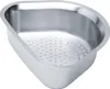 A stainless steel sink strainer with a perforated bottom. Produktbild-Vorschau