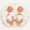 Coussin d'allaitement Bobono pour jumeaux jaune amovible Voir les images du produit 1