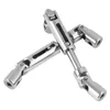 Two metal drive shafts with universal joints are arranged in a cross shape on a white background. Náhled obrázku produktu