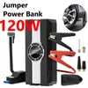 Product advertisement collage for a car jumper power bank with various accessories. Produktbild-Vorschau