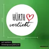 Huuraa Aufkleber Hürth verliebt 10cm rund Sticker Produktbild-Vorschau 3