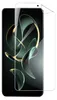 A screen protector is shown placed over a smartphone screen. Produktbild-Vorschau