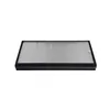 A rectangular air filter with a black frame and a pleated gray filter material. Produktbild-Vorschau