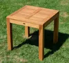 AS-S Wuchtiger echt TEAK Bigfuss Design Gartentisch 80x80 Produktbild-Vorschau 4
