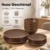Sada riadu Mica Decorations Nusa, hnedá, 12-dielna – sada Náhľad obrázku produktu 2