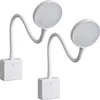 Two white LED plug-in lamps with flexible goosenecks and round light heads are shown against a white background. Produktbild-Vorschau
