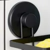 Mensola doccia in metallo nero con ventose 25x10x8,5 cm Anteprima dell’immagine prodotto 7