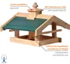 dobar großes Vogelfutterhaus aus Holz für Ständer Produktbild-Vorschau 8