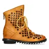 Laura Vita Damen Stiefelette aus Leder mit Lochmuster Produktbild-Vorschau 5