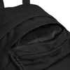 A close-up view of a black backpack's zippered pocket. Produktbild-Vorschau