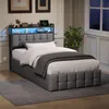 UnboxG Polsterbett 90x200cm mit USB, Jugendbett Einzelbett Produktbild-Vorschau 2
