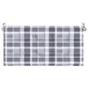 A grey and white plaid cushion for a garden bench. Produktbild-Vorschau