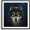Gerahmtes Poster - Schwarzer Rahmen - Wolf Dunkel Grafik - Produktbild-Vorschau 1