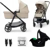 KINDERKRAFT Poussette combinée 3 en 1 Newly Sand beige + Voir les images du produit 1