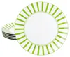 Split vert rayé 6x Assiette plate Ø27cm Porcelaine 6 Voir les images du produit 1