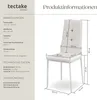 6 jídelních židlí, Imitace kůže s třpytivými kamínky - bílé Náhled obrázku produktu 15