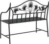 Ławka ogrodowa vidaXL, czarna, 104 x 52,5 x 89 cm, stal Podgląd zdjęcia produktu 6