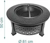 Miska ogniowa Relaxdays, średnica miski 55 cm, z osłoną Podgląd zdjęcia produktu 4