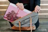 MuchoWow® Laptop Hülle 14 ZollPalme - Garten Poster - Rosa Produktbild-Vorschau 6