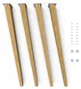 4x sossai Holzfüße eckig - schräge Ausführung 71cm Eiche Produktbild-Vorschau 1