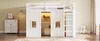 Lit mezzanine 90 x 200 cm en pin massif et MDF avec armoire Voir les images du produit 19