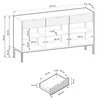 AX LIVING Sideboard mit Schubladen Eternas KS154 154 cm Produktbild-Vorschau 7