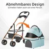 2 in 1 Hundewagen,Hundebuggy mit abnehmbarem Träger, Produktbild-Vorschau 6