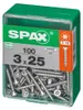 Packung mit 100 Spax Flachkopf-Stahlschrauben, 3 mm Produktbild-Vorschau 3