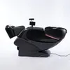 A black massage chair is shown from the side against a white background. Voir les images du produit