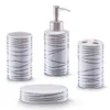 Zeller Set d'accessoires de salle de bain, 4 pcs., noir, Voir les images du produit 5