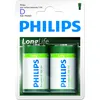 1x2 Philips LongLife D Batterie Produktbild-Vorschau 1