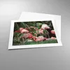 Poster - Poster ohne Rahmen - Palmen Herde Flamingos - Produktbild-Vorschau 3