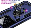 Close-up of a blue phone case with a rotating ring stand. Produktbild-Vorschau