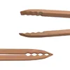 2x Holz Grillzange 48cm lang Grill Zange Buchenholz natur - Produktbild-Vorschau 3