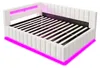 Polstrovaná postel 140x200 cm, rozkládací pohovka s LED Náhled obrázku produktu 10