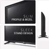 A collage of images showcasing the slim profile and sleek stand design of an LG television. Anteprima dell’immagine prodotto