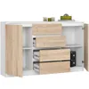 Kommode AKORD K160 Weiß 160 cm 2 Türen 4 Schubladen 4 Produktbild-Vorschau 2