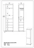 Technical drawing and dimensions of a wardrobe. Produktbild-Vorschau