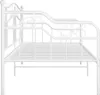 vidaXL Schlafsofa Bettgestell Weiß Metall 90x200 cm Produktbild-Vorschau 6