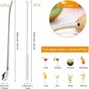 12 Stück Edelstahl Lang Löffelstrohhalme, Lang Produktbild-Vorschau 2