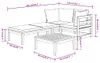 vidaXL 3-tlg. Garten-Lounge-Set mit Dunkelgrauen Kissen Produktbild-Vorschau 8
