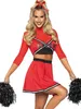 Hochwertiges Cheerleader-Damenkostüm rot-schwarz-weiss - Produktbild-Vorschau 2